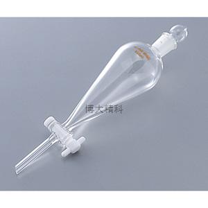 AS ONE 梨型分液漏斗200ml（帶特氟隆插塞,球體為PYREX玻璃制） 